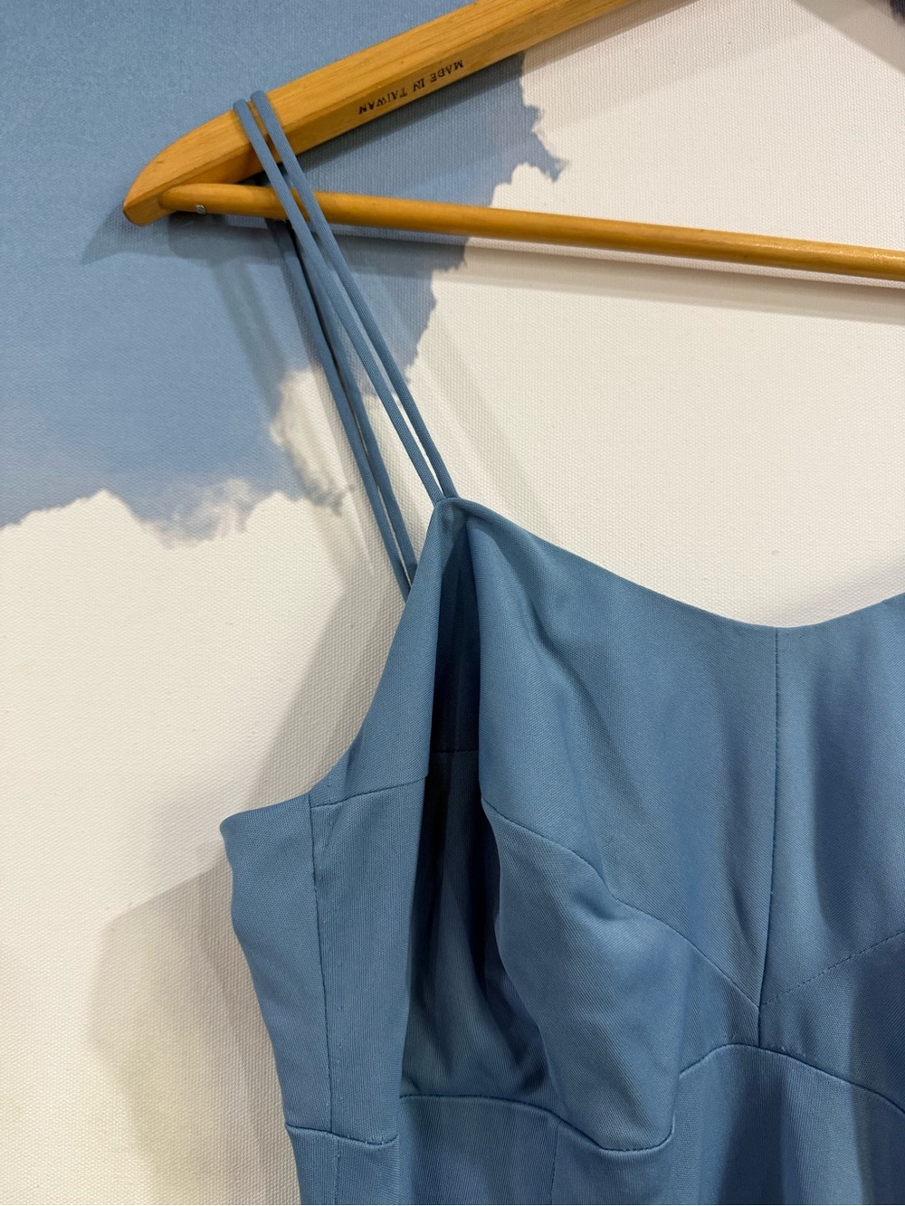 Vintage Blue Maxi Slip Dress |Prairie Romance | Coastal | Fit Modern Small - Picture 5 of 15